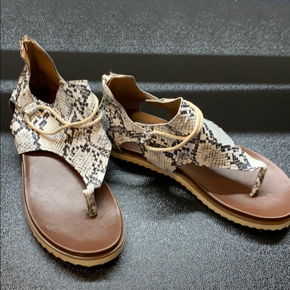 Boutique Snakeskin Sandals, 7